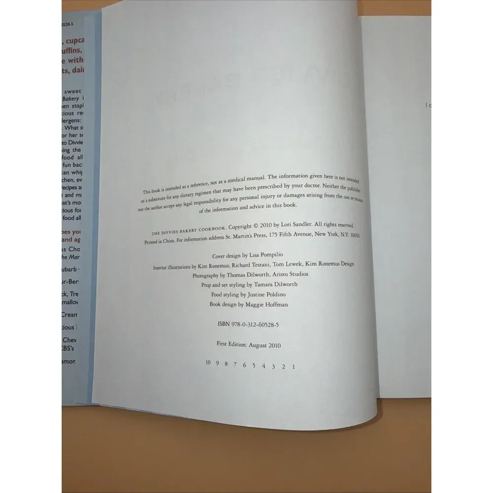 The Divvies Bakery Cookbook: No Nuts. - Hardcover, by Sandler Lori - 1st ED